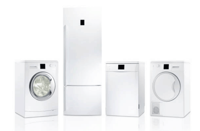 white household appliances